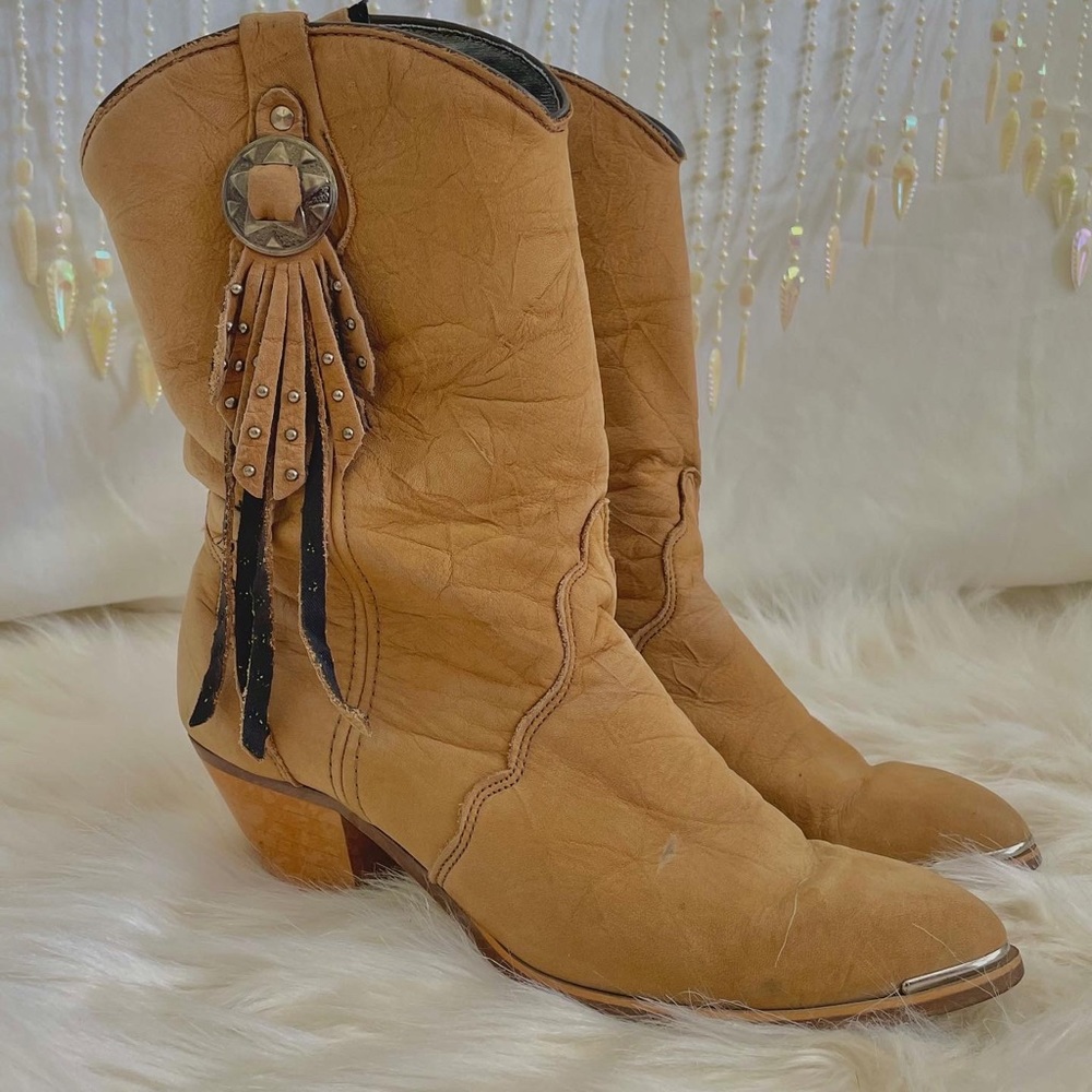 Vintage Tan Booties